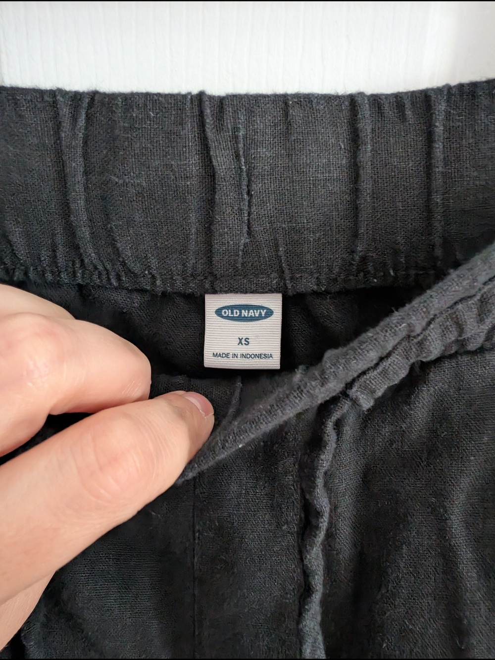 Old Navy Women's Black Drawstring Waist Linen Blend Pants Extra Small - Picture 4 of 7